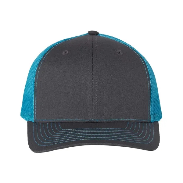 Trucker snapback cap made of polyester/cotton with a mesh back and... from ASI 84358 S&S Activewear