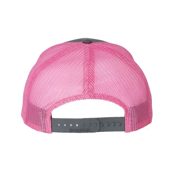 Trucker snapback cap made of polyester/cotton with a mesh back and... from ASI 84358 S&S Activewear