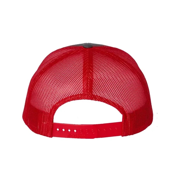 Trucker snapback cap made of polyester/cotton with a mesh back and... from ASI 84358 S&S Activewear