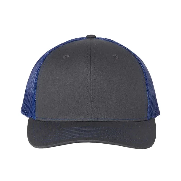 Trucker snapback cap made of polyester/cotton with a mesh back and... from ASI 84358 S&S Activewear