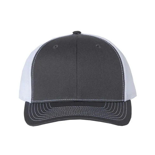 Trucker snapback cap made of polyester/cotton with a mesh back and... from ASI 84358 S&S Activewear