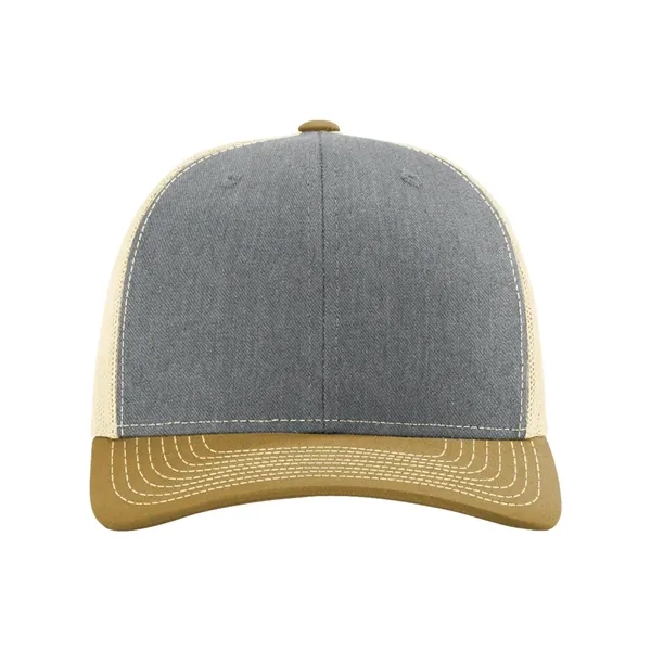 Trucker snapback cap made of polyester/cotton with a mesh back and... from ASI 84358 S&S Activewear