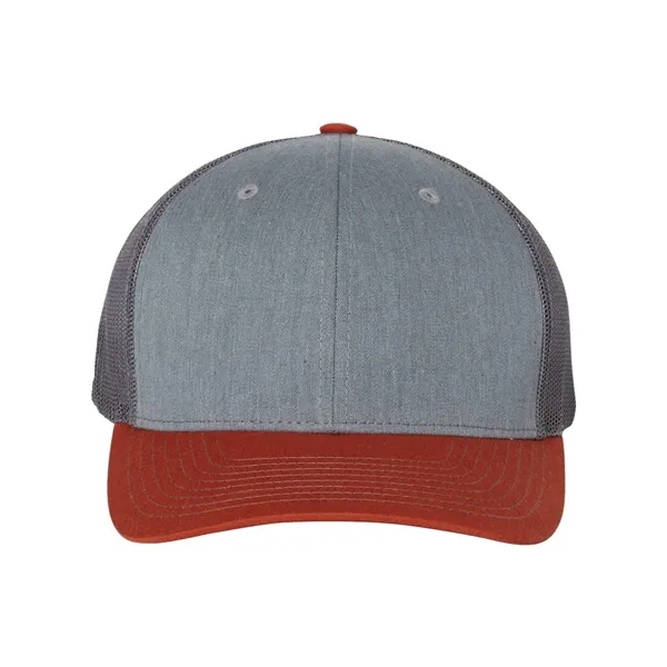 Trucker snapback cap made of polyester/cotton with a mesh back and... from ASI 84358 S&S Activewear