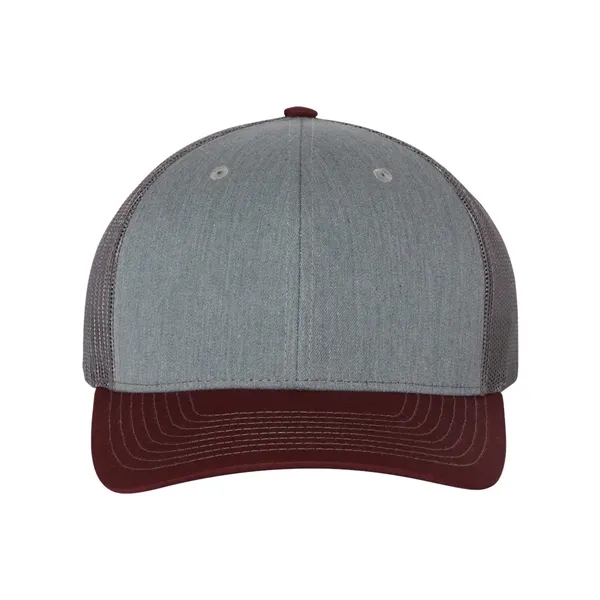 Trucker snapback cap made of polyester/cotton with a mesh back and... from ASI 84358 S&S Activewear