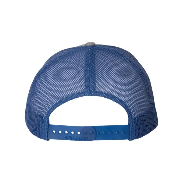 Trucker snapback cap made of polyester/cotton with a mesh back and... from ASI 84358 S&S Activewear