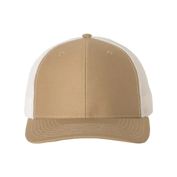 Trucker snapback cap made of polyester/cotton with a mesh back and... from ASI 84358 S&S Activewear