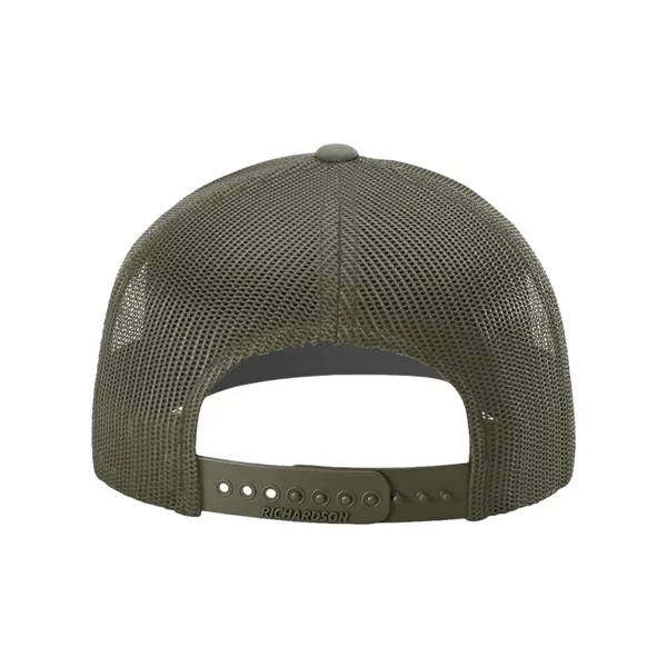 Trucker snapback cap made of polyester/cotton with a mesh back and... from ASI 84358 S&S Activewear