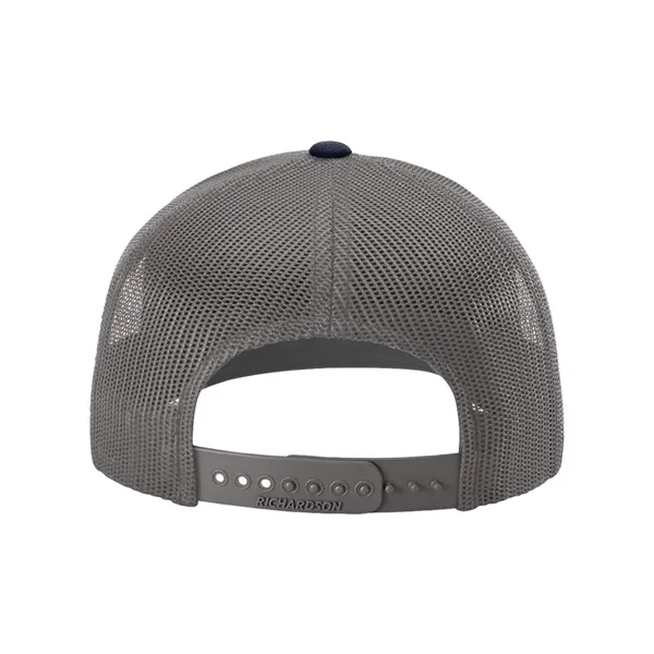 Trucker snapback cap made of polyester/cotton with a mesh back and... from ASI 84358 S&S Activewear