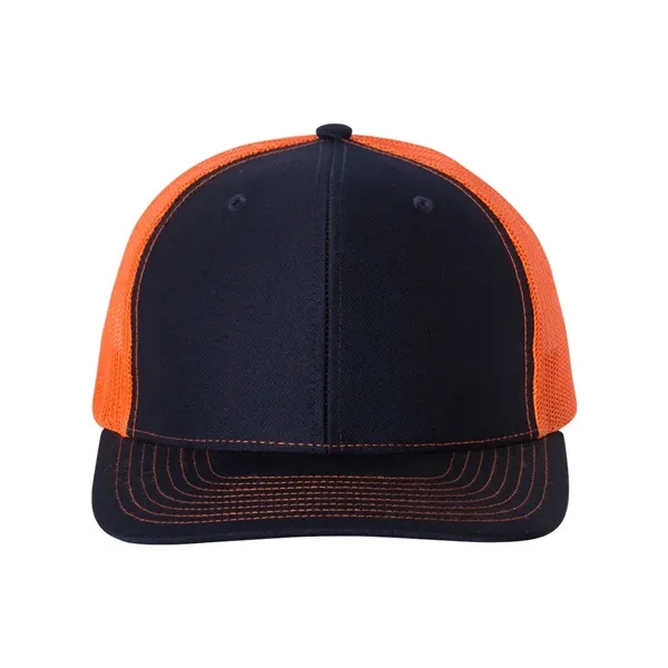 Trucker snapback cap made of polyester/cotton with a mesh back and... from ASI 84358 S&S Activewear