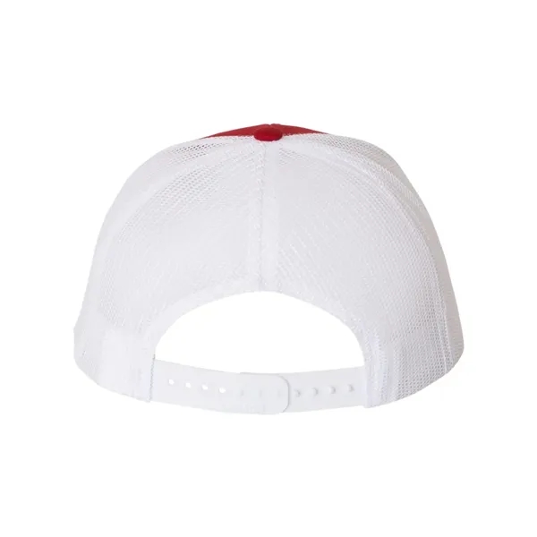 Trucker snapback cap made of polyester/cotton with a mesh back and... from ASI 84358 S&S Activewear