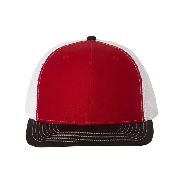 Trucker snapback cap made of polyester/cotton with a mesh back and... from ASI 84358 S&S Activewear