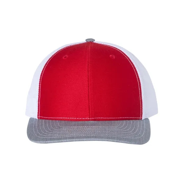 Trucker snapback cap made of polyester/cotton with a mesh back and... from ASI 84358 S&S Activewear