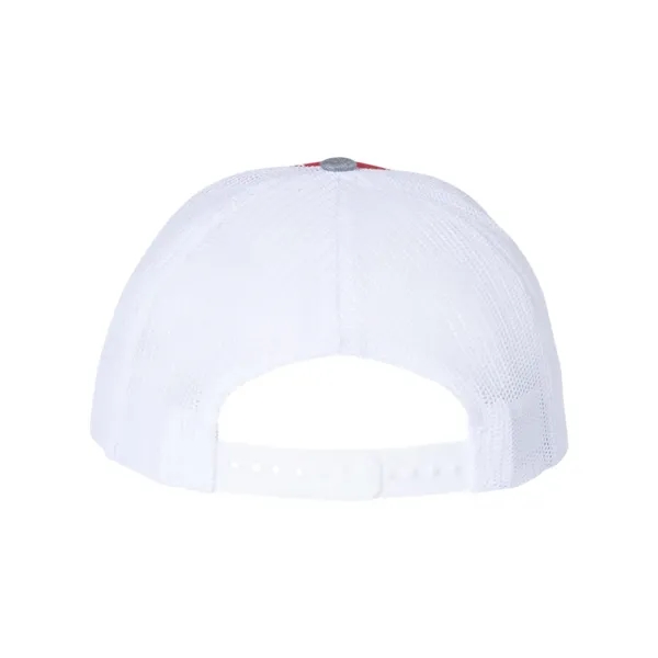 Trucker snapback cap made of polyester/cotton with a mesh back and... from ASI 84358 S&S Activewear