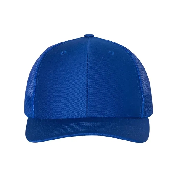 Trucker snapback cap made of polyester/cotton with a mesh back and... from ASI 84358 S&S Activewear