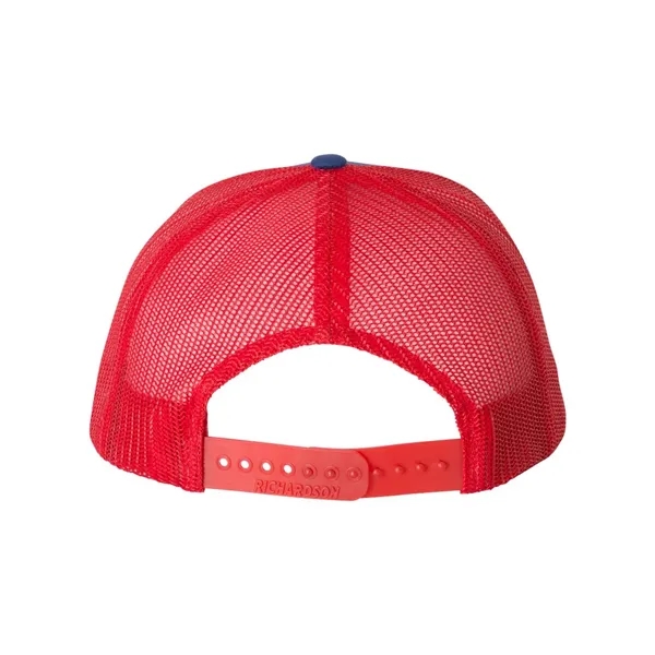 Trucker snapback cap made of polyester/cotton with a mesh back and... from ASI 84358 S&S Activewear