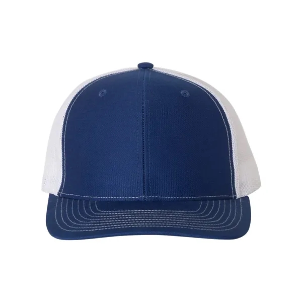 Trucker snapback cap made of polyester/cotton with a mesh back and... from ASI 84358 S&S Activewear