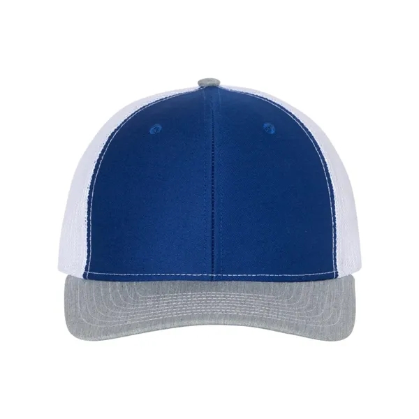 Trucker snapback cap made of polyester/cotton with a mesh back and... from ASI 84358 S&S Activewear