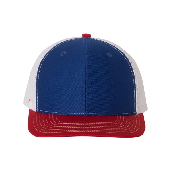 Trucker snapback cap made of polyester/cotton with a mesh back and... from ASI 84358 S&S Activewear