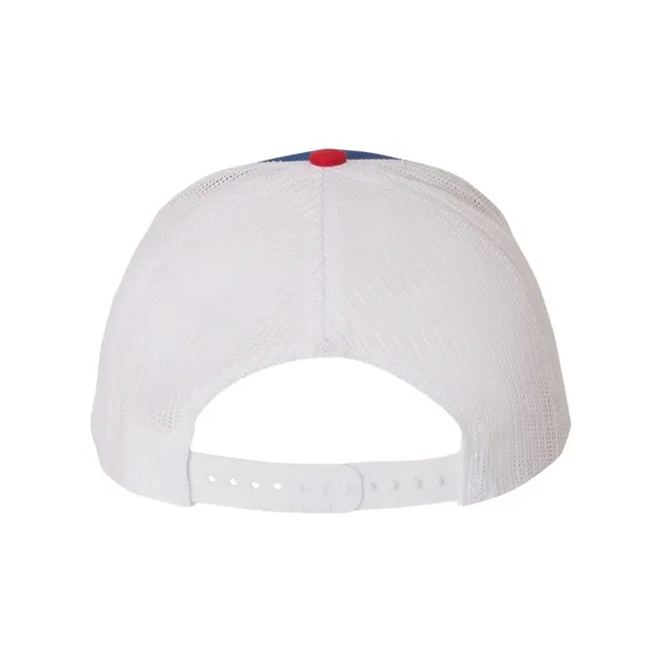 Trucker snapback cap made of polyester/cotton with a mesh back and... from ASI 84358 S&S Activewear