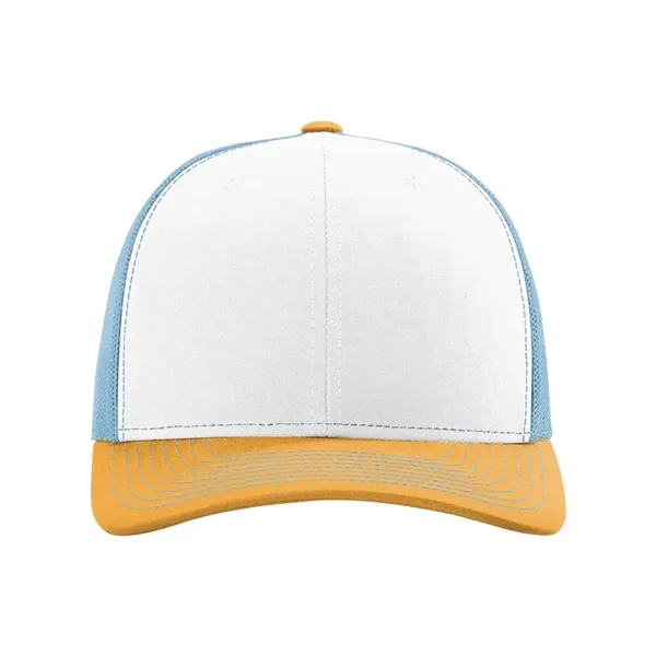 Trucker snapback cap made of polyester/cotton with a mesh back and... from ASI 84358 S&S Activewear