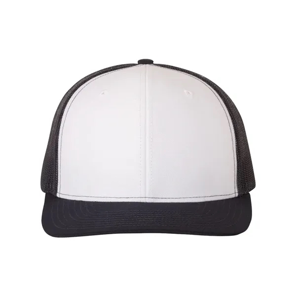 Trucker snapback cap made of polyester/cotton with a mesh back and... from ASI 84358 S&S Activewear