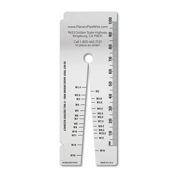 .030" stainless steel 4.875" x 1.81" wire gauge measuring 0.032" to... from ASI 53430 Executive Line / Executive Line®