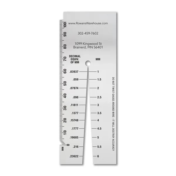 .030" stainless steel 4.875" x 1.81" wire gauge measuring 0.036" to... from ASI 53430 Executive Line / Executive Line®