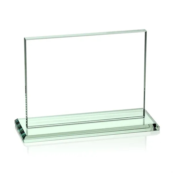 Rectangular, horizontal 1/2-inch thick jade color upright award with a base.... from ASI 84592 St Regis Group / St Regis