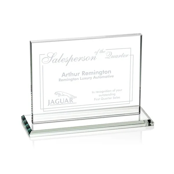 Rectangular starfire horizontal color 1/2-inch thick award with a base.... from ASI 84592 St Regis Group / St Regis