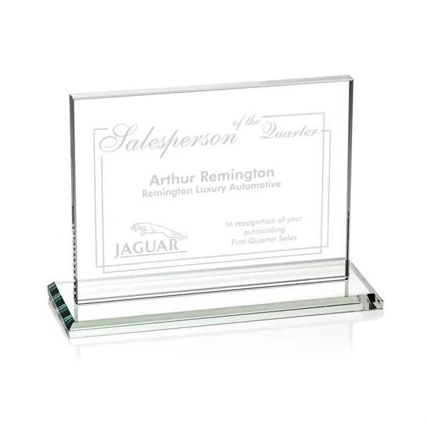 Rectangular starfire horizontal color 1/2-inch thick award with a base.... from ASI 84592 St Regis Group / St Regis
