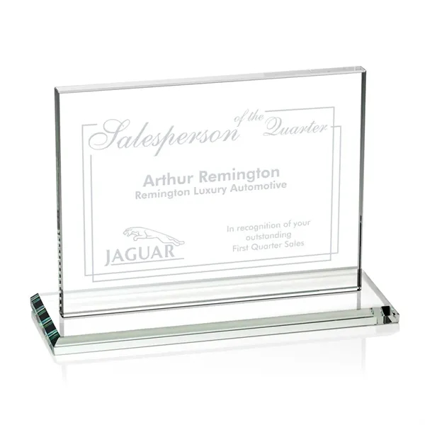 Rectangular starfire horizontal color 1/2-inch thick award with a base.... from ASI 84592 St Regis Group / St Regis