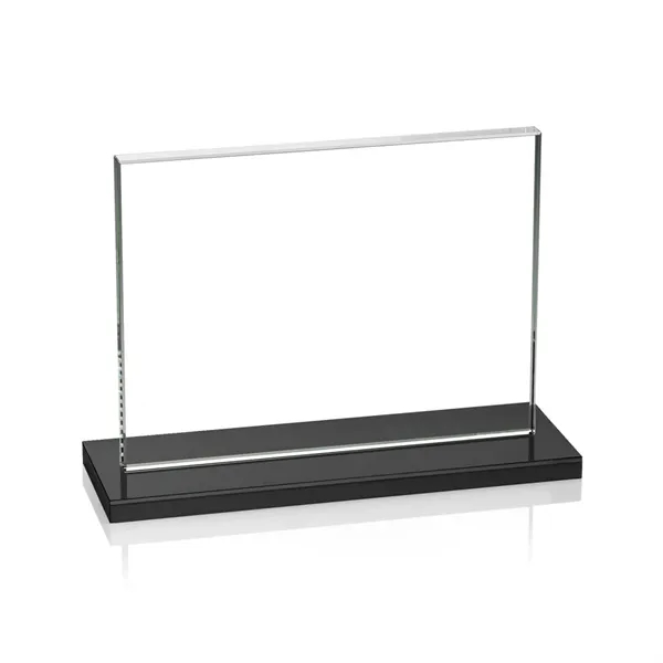 Vertical starfire crystal award with ebony base.... from ASI 84592 St Regis Group / St Regis