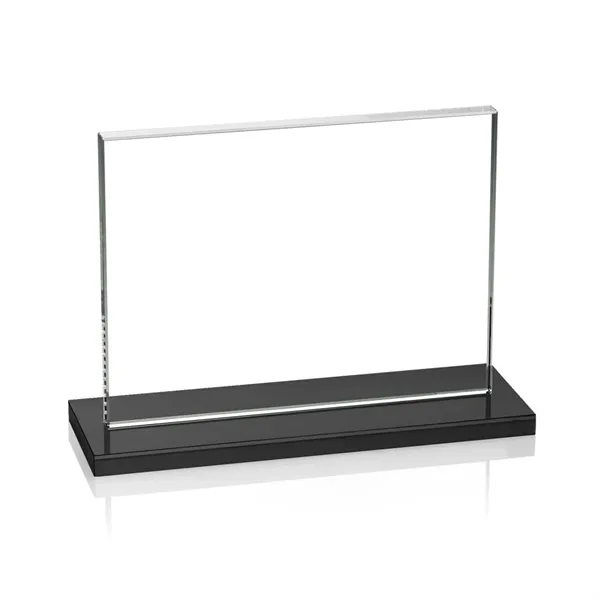 Vertical starfire crystal award with ebony base.... from ASI 84592 St Regis Group / St Regis