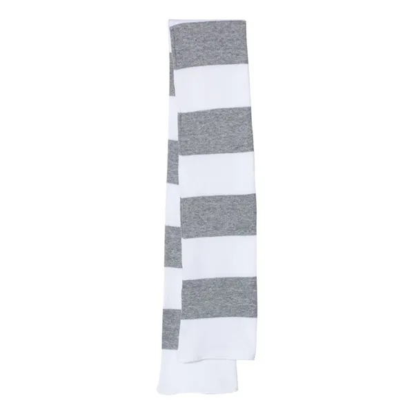 Acrylic rugby striped knit scarf. Blank product.... from ASI 84358 S&S Activewear