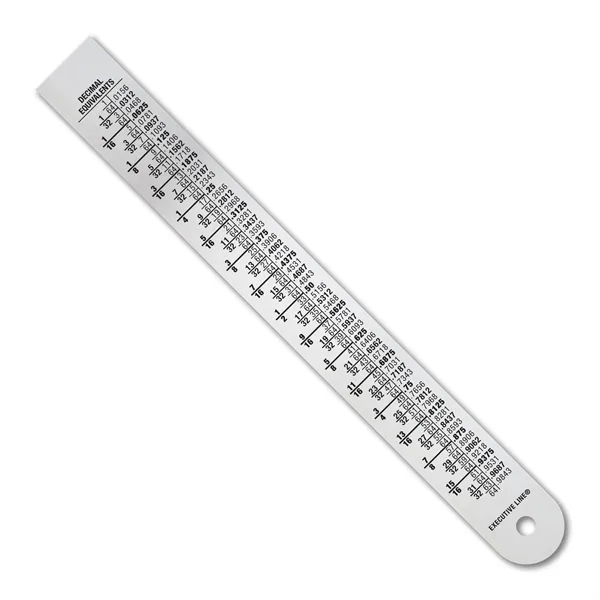 .020 stainless steel 6.75" x 0.75" ruler measuring 32nds over 64ths.... from ASI 53430 Executive Line / Executive Line®
