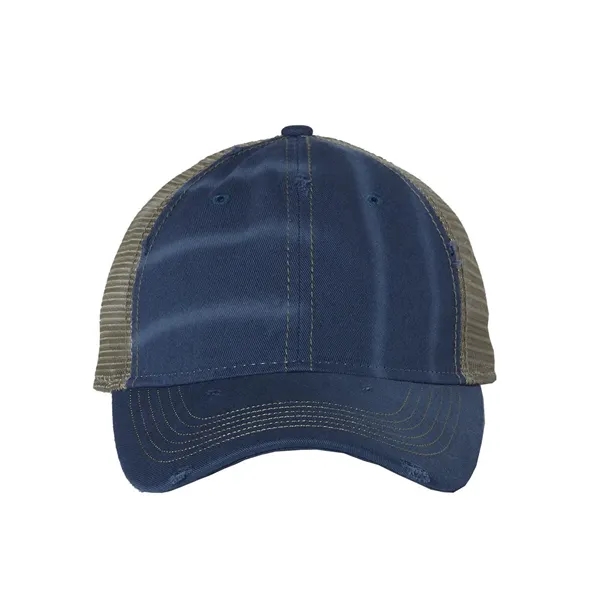 Dirty-washed mesh cap. Blank product.... from ASI 84358 S&S Activewear