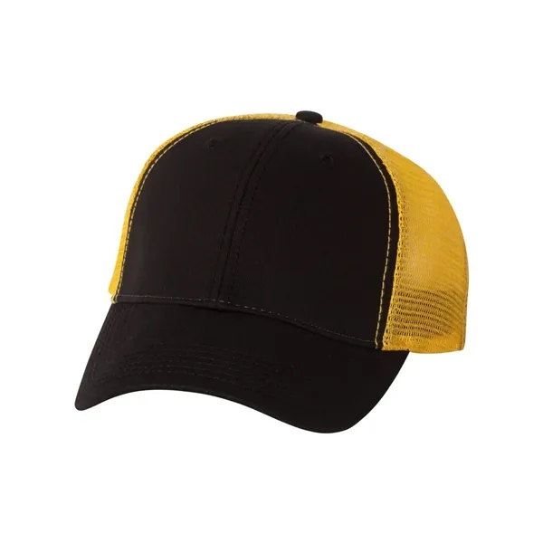 Structured, mid-profile washed trucker cap. Blank product.... from ASI 84358 S&S Activewear