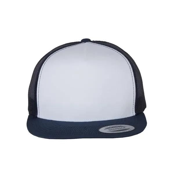 Classic trucker cap with flat bill. Blank.... from ASI 84358 S&S Activewear