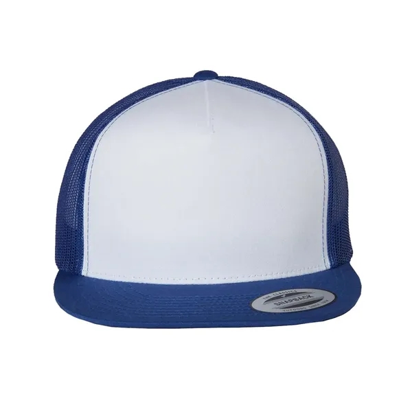 Classic trucker cap with flat bill. Blank.... from ASI 84358 S&S Activewear