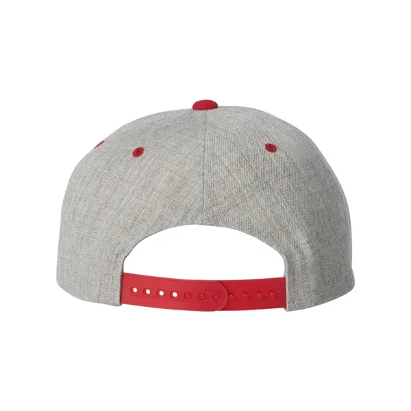 Wool blend flat bill snapback cap. Blank.... from ASI 84358 S&S Activewear