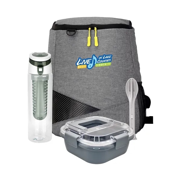 Trendy Lunch Box & Utensil Backpack Set... from ASI 30208 A P Specialties / AP Specialties