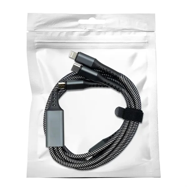 A braided 3-in-1 charging cable featuring a modern USB-C (Type C)... from ASI 91435 Tomax USA / Tomax
