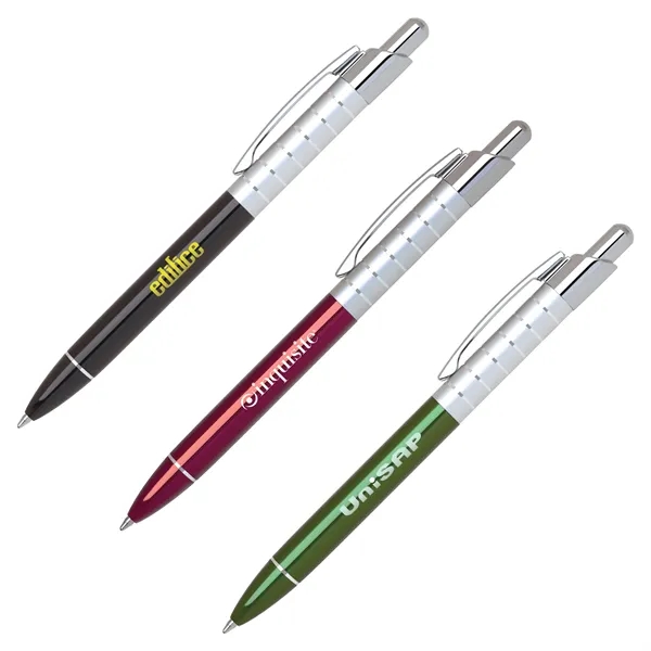 Lightweight Click action Aluminum Ballpoint Pen with Chrome Trims... from ASI 68190 Lungsal / Lungsal