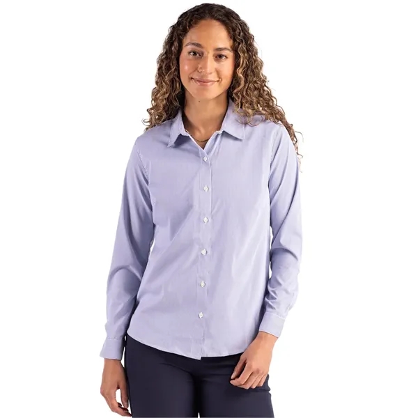 Cutter & Buck Skyline Eco Pinstripe Womens Long Sleeve Dr...... from ASI 47965 Cutter & Buck