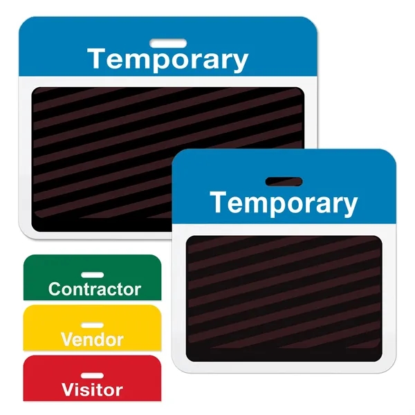 TEMPbadge 2-part expiring badges let you know when a visitor's time... from ASI 79898 Promovision / PROMOVISION