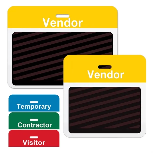 TEMPbadge 2-part expiring badges let you know when a visitor's time... from ASI 79898 Promovision / PROMOVISION