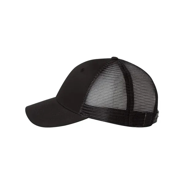 Trucker cap with mesh sides and back, a six-panel design, and... from ASI 88060 Snugz/USA Inc