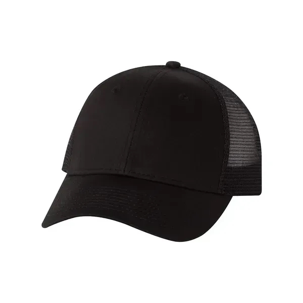 Trucker cap with mesh sides and back, a six-panel design, and... from ASI 88060 Snugz/USA Inc