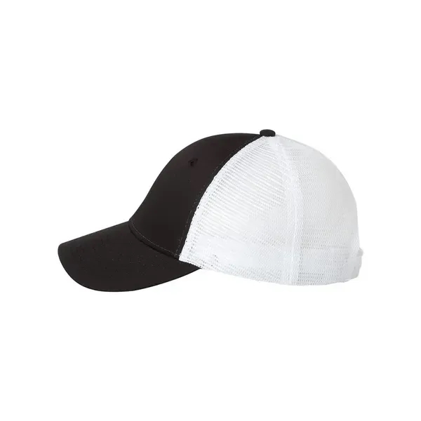 Trucker cap with mesh sides and back, a six-panel design, and... from ASI 88060 Snugz/USA Inc