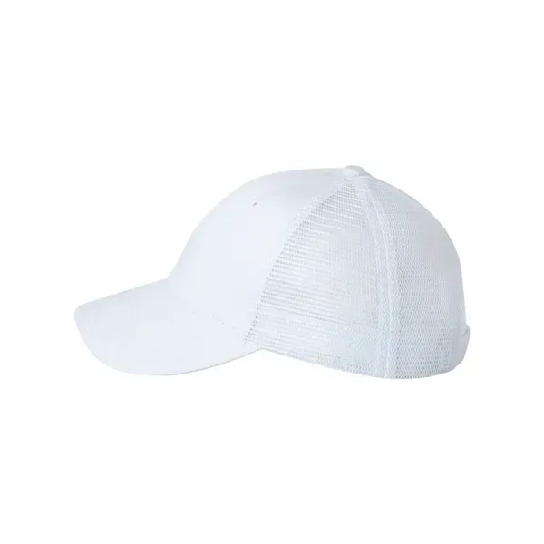Trucker cap with mesh sides and back, a six-panel design, and... from ASI 88060 Snugz/USA Inc